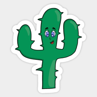 Smiling Cactus Sticker